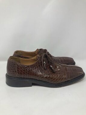 Men's Mezlan Platinum Pamplona Genuine Alligator Tassel Oxford Shoes Sz 9.5 M